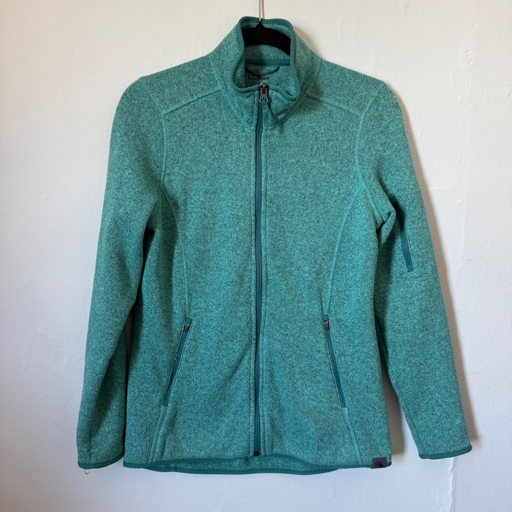 L.L. Bean Teal Full-Zip Utility Fleece Jacket